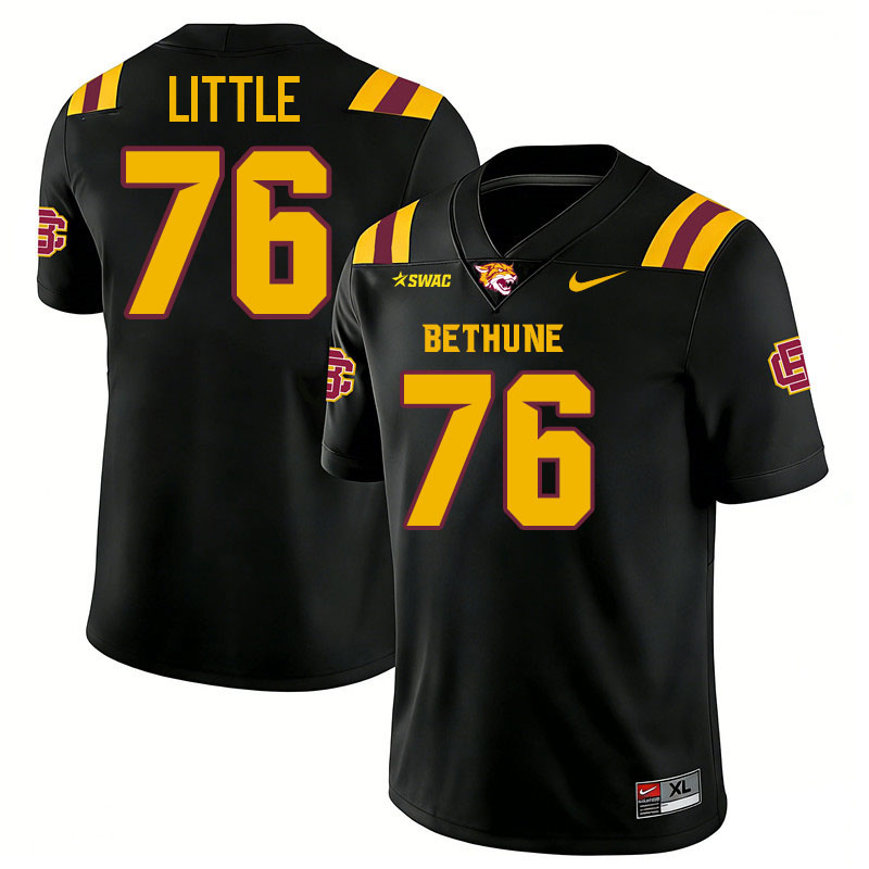 Bethune-Cookman Wildcats #76 Larry Little College Football Jerseys,Uniforms-Black